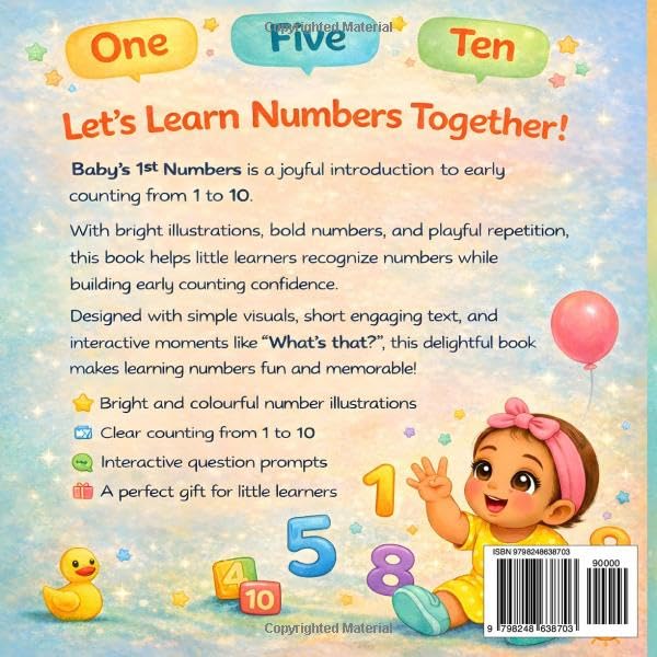 Baby's 1st Numbers: Back cover by Kirit Thakore