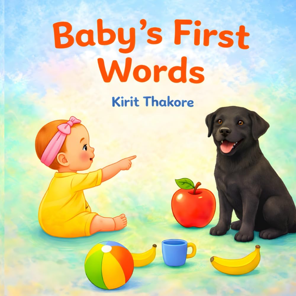 Baby&rsquo;s First Words: Front cover by Kirit Thakore