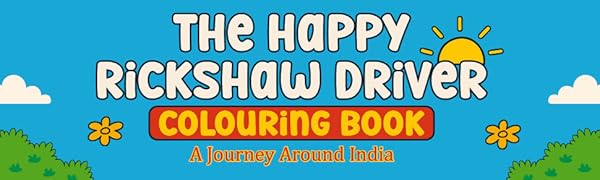 The Happy Rickshaw Driver Colouring Book by Kirit Thakore extra 2